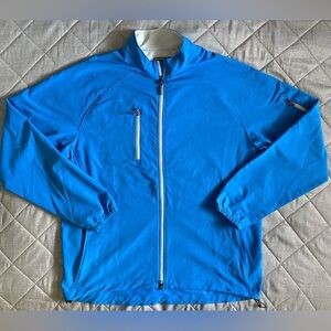 Peter Millar Wind Golf Jacket Mens Large Blue Full Zip Golf Casual Performance